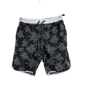 Dixxon The Chad Bali Black Gray Athletic‎ Shorts Mens Medium Hybrid Shorts NEW